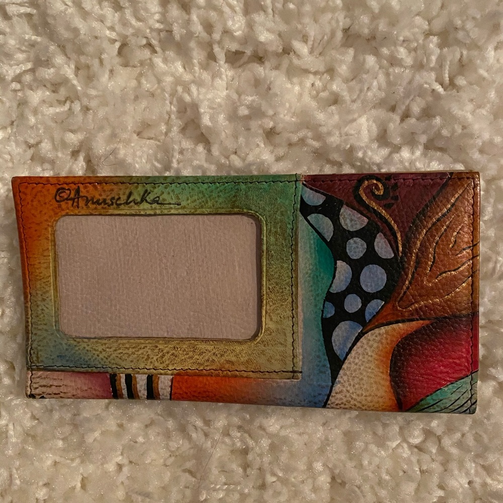 Anuschka Checkbook Cover with Clear ID Window